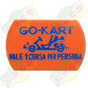 Codice B.37/60005 - BIGLIETTO IN PLASTICA 37 X 60mm STANDARD PER ATTRAZIONE GIOSTRA GO-KART