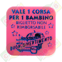 Codice BQ.39/39024 - BIGLIETTO IN PLASTICA QUADRATO 39 X 39mm - PER BRUCOMELA