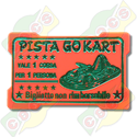 Codice B.40/65007 - BIGLIETTO IN PLASTICA 40 X 65mm - GIOSTRA GO-KART