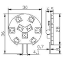 LAMPADA A 9 LED SMD5050 a 3 chips - ATTACCO G4