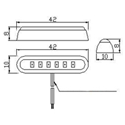 FANALE IN PLASTICA CON 6 LED SMD