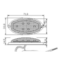 Fanalino Ovale a 6 LED SMD