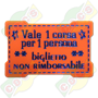 Codice B.40/65007 - BIGLIETTO IN PLASTICA 40 X 65mm - GENERICO