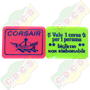 Codice B.45/60006 - BIGLIETTO IN PLASTICA 45 X 60 X 1,9mm STANDARD PER CORSAIR STAMPATO SU 2 LATI