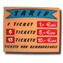 Codice ES009 - TARIF -  TICKET